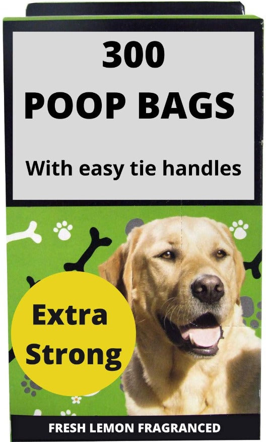 300 Dog Poo Bags Extra Strong Poo Bags For Dogs, Lemon Scented Dog Waste Bag Measures 26 X 29 Cm