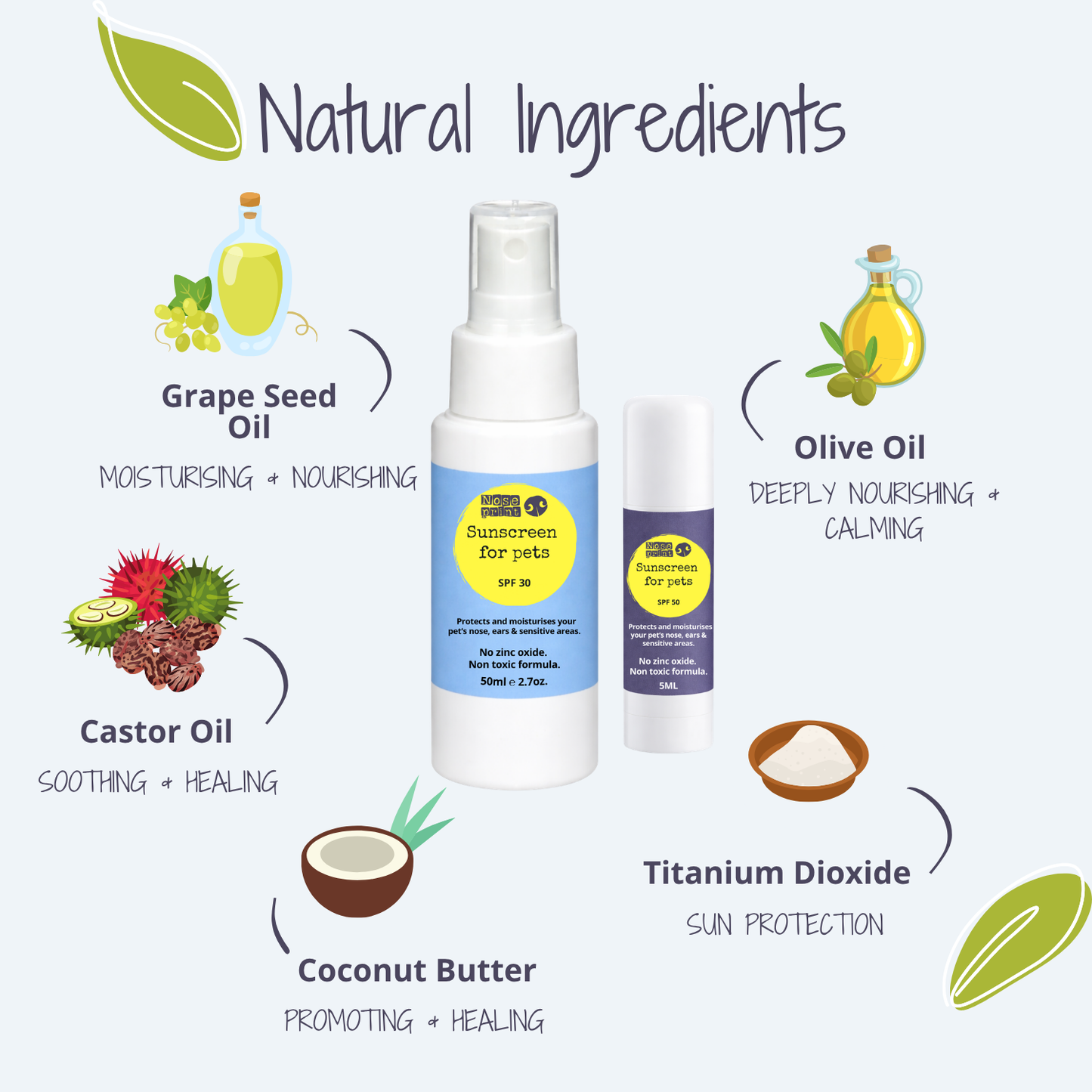 Pet Sunscreen SPF 30 Spray 50ml + Free Gift SPF 50 Balm Stick 5ml