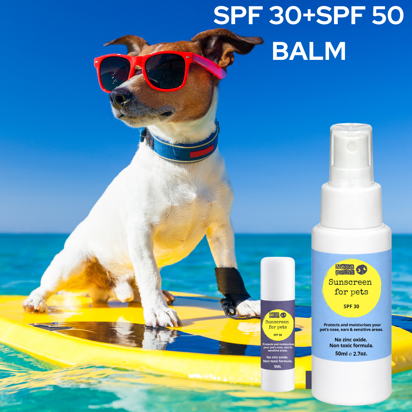 Pet Sunscreen SPF 30 Spray 50ml + Free Gift SPF 50 Balm Stick 5ml