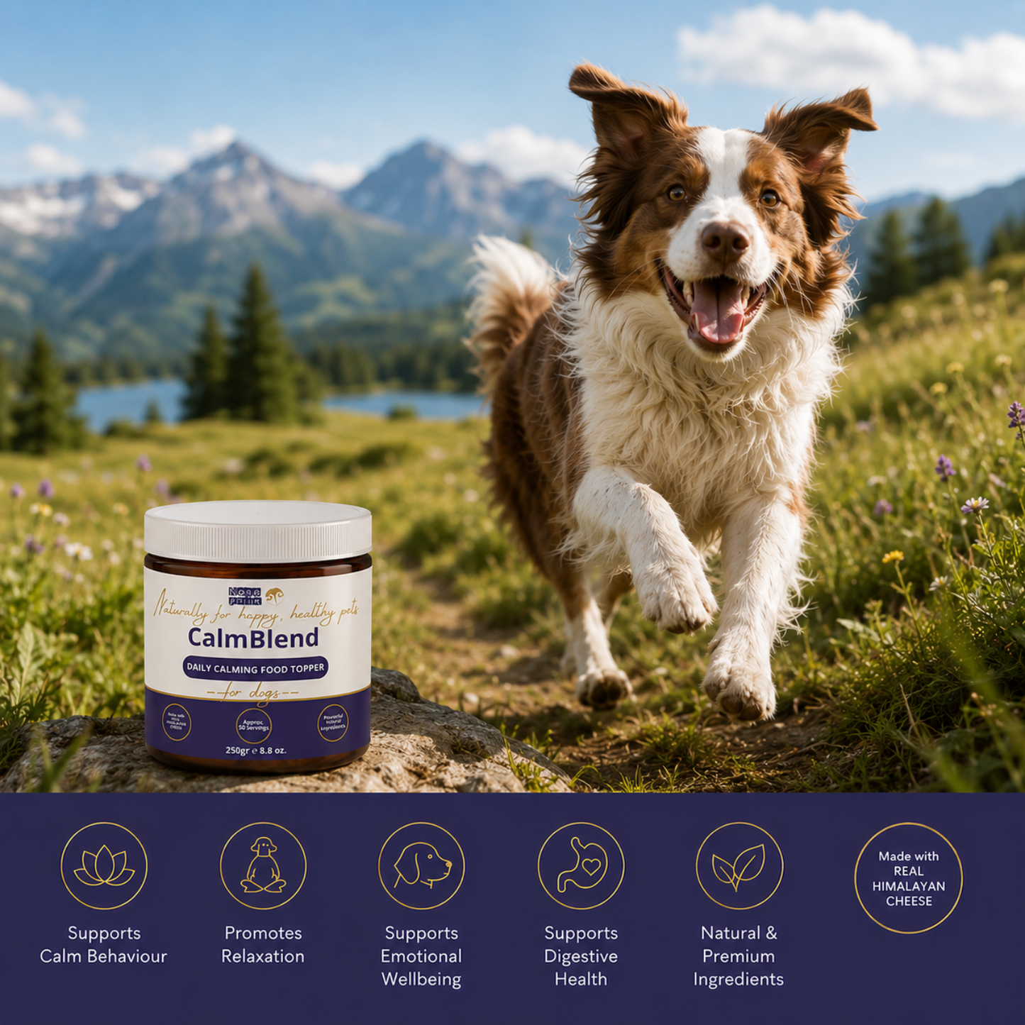 NOSEPRINT CalmBlend™ Daily Calming Food Topper for Dogs | 250g