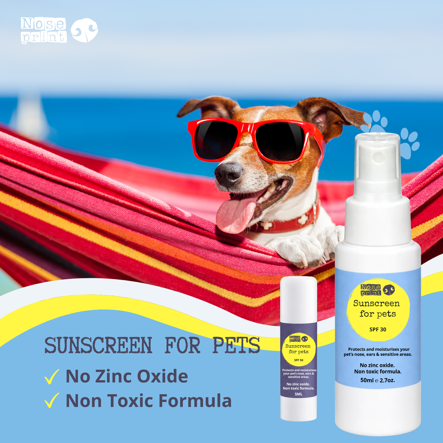 Pet Sunscreen SPF 30 Spray 50ml + Free Gift SPF 50 Balm Stick 5ml