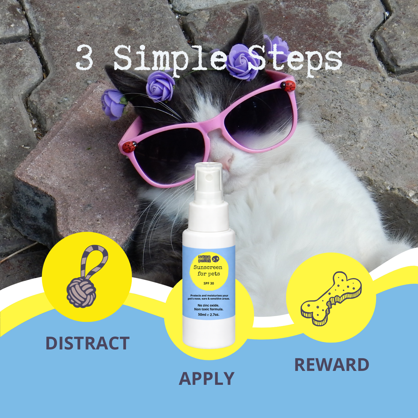 Pet Sunscreen SPF 30 Spray 50ml + Free Gift SPF 50 Balm Stick 5ml
