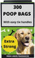 300 Dog Poo Bags Extra Strong Poo Bags For Dogs, Lemon Scented Dog Waste Bag Measures 26 X 29 Cm